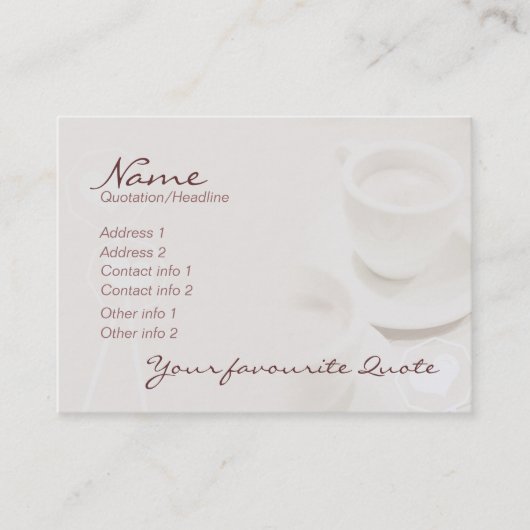 Express Coffee Café Business Card Visitenkarte (Vorderseite)