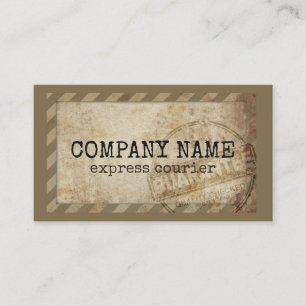 Express Courier Delivery Service Vintag Card Visitenkarte