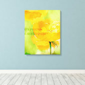 Express Dankbarkeit Orange Poppy Leinwanddruck (Insitu (Holzboden))