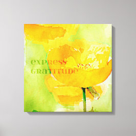 Express Dankbarkeit Orange Poppy Leinwanddruck