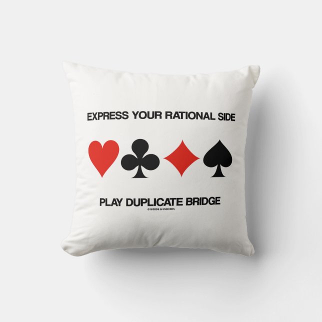 Express Deine rational side Play Duplicate Bridge Kissen (Vorderseite)