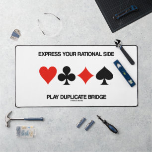 Express Deine rational side Play Duplicate Bridge Schreibtischunterlage