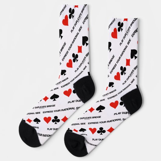 Express Deine rational side Play Duplicate Bridge Socken (Linkes Detail)