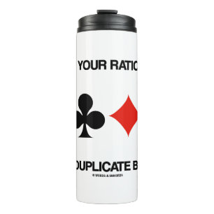 Express Deine rational side Play Duplicate Bridge Thermosbecher