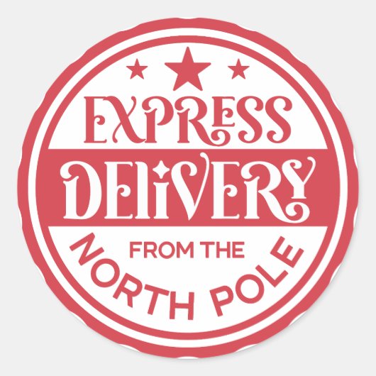 Express Delivery from the North Pole Sticker (Vorderseite)