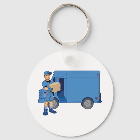 Express Delivery Man Schlüsselanhänger (Vorderseite)