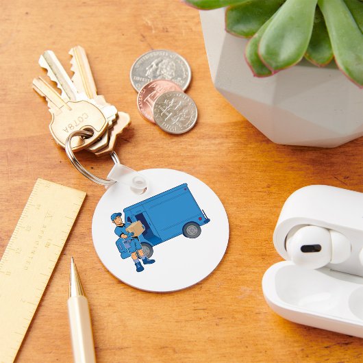 Express Delivery Man Schlüsselanhänger