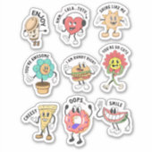 Express Dich in Kawaii! Fun-Zeichen Aufkleber (Vorderseite)