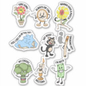 Express Dich in Kawaii! Fun-Zeichen Aufkleber (Vorderseite)