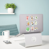 Express Dich in Kawaii! Fun-Zeichen Aufkleber (Laptop auf Schreibtisch)