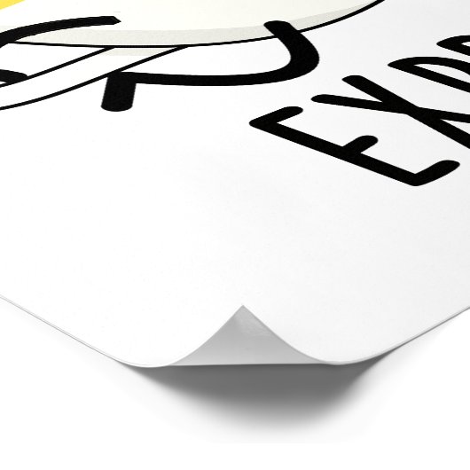 Express Funny Running Coffee Pub Poster (Ecke)