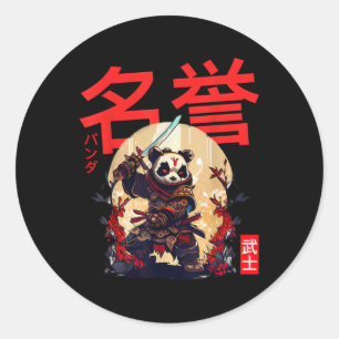 Express-Ga-Liebe mit Samurai Panda Runder Aufkleber