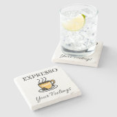 Express Ihre Gefühle Niedlich Espresso Kaffee Steinuntersetzer (Seitenansicht)