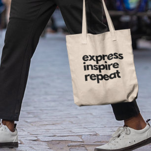 Express-Inspirier Motivierend Inspiration wiederho Tragetasche