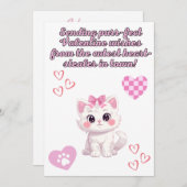 Express-Liebe mit einem Kätzchenmotiv Feiertagskarte (Vorne/Hinten)