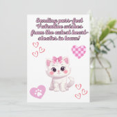 Express-Liebe mit einem Kätzchenmotiv Feiertagskarte (Stehend Vorderseite)
