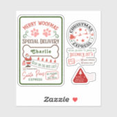 Express Lieferung North Pole Santa Mail gibt Wasse Aufkleber (Blatt)