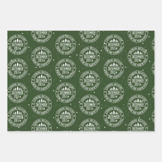 Express-Lieferung vom Nordpol Geschenkpapier Set (Vorderseite 2)