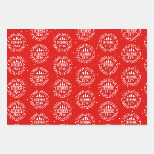 Express-Lieferung vom Nordpol Geschenkpapier Set (Vorderseite)