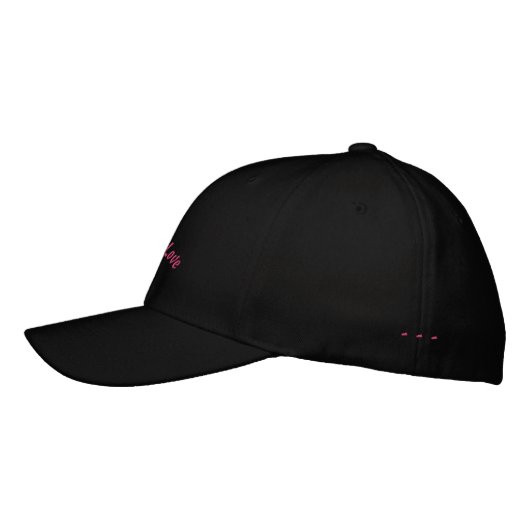 Express Love Romantic Text Printed Black-Hat Bestickte Baseballkappe (Links)