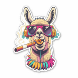 Express mit Llama Vinyl Stickers Aufkleber