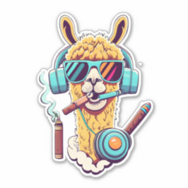 Express mit Llama Vinyl Stickers Aufkleber