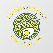 Express Ramen Noodles Restaurant Grosses Fensteraufkleber (Blatt)