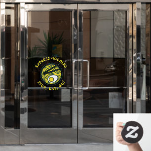 Express Ramen-Nudeln Restauranttür anpassen Fensteraufkleber