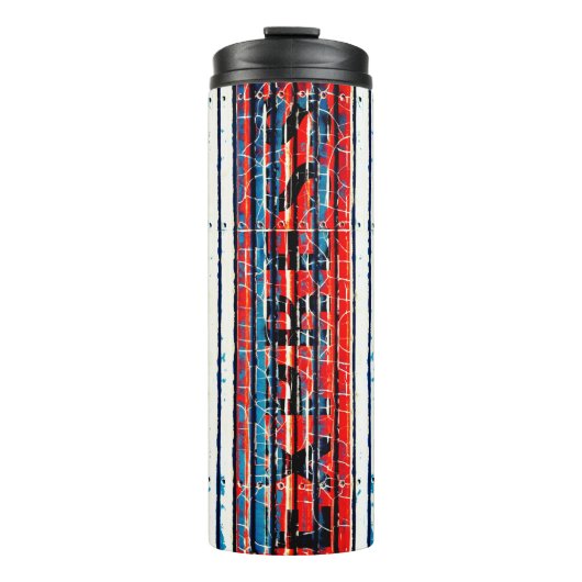 "Express" - Rustikale abblätternde Farbe Thermosbecher (Vorderseite)