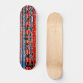 "Express" - rustikale Peeling-Farbe Skateboard (Vorderseite)
