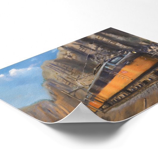 Express to Yesteryear: Nostalgisches Eisenbahnplak Poster (Ecke)