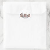 Express yourself runder aufkleber (Tasche)