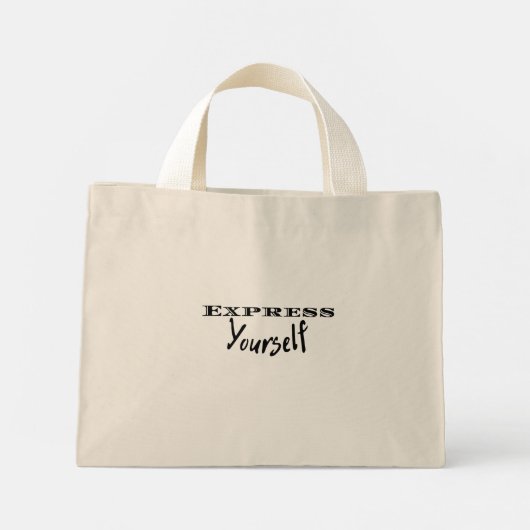 Express Yourself Tragetasche | Minimalistischer wi (Rückseite)