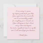 Expressing deepest gratitude. Thank You Card Dankeskarte (Rückseite)