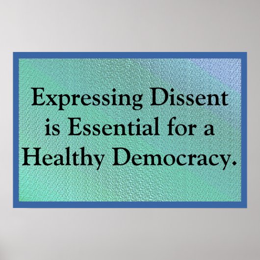 Expressing Dissent Poster (Vorne)