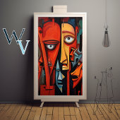 Expressionismus Faces Art Poster