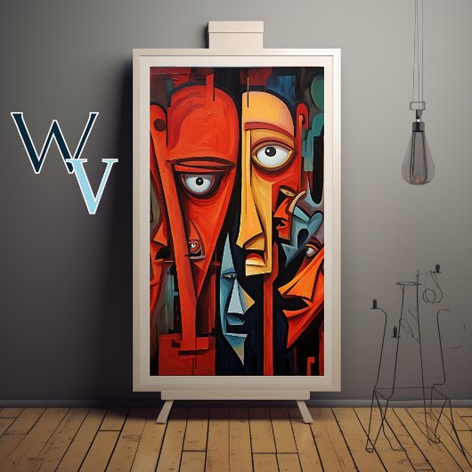 Expressionismus Faces Art Poster