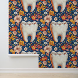 Expressionismus Flower Tooth Zahnheilkunde Dekorat Tapete