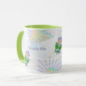 Expressionismus sieht aus: Einfaches Leben bringt  Tasse (Vorderseite Links)