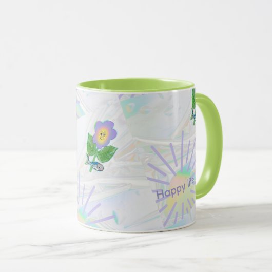 Expressionismus sieht aus: Einfaches Leben bringt  Tasse (VorderseiteRechts)