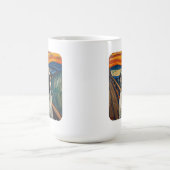 Expressionist Angst Painting–Inspired Pug Art Kaffeetasse (Mittel)