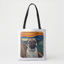 Expressionist Angst Painting–Inspired Pug Art Tasche