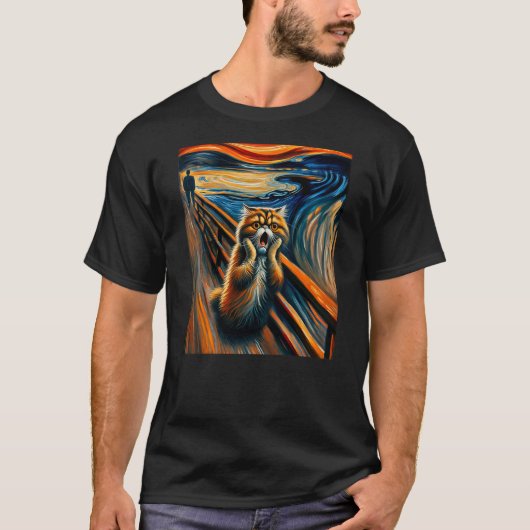 Expressionist Artsy Persian Cat  Artistic Persian  T-Shirt (Vorderseite)