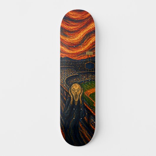 Expressionist Baseball Stadium Skateboard Deck (Vorderseite)