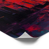 Expressionist Berlin Skyline Colorful Urban City Poster (Ecke)