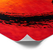 Expressionist Black Panther in Color Fields Poster (Ecke)