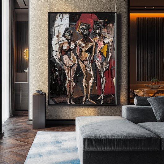 Expressionist der Drei Gnaden - kühne, moderne Poster