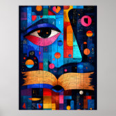 Expressionist Geometrie Wissen - Vibrant Weisheit Poster (Vorne)