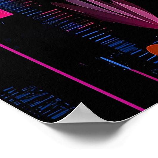 Expressionist Geometry Butterfly - lebendige Kunst Poster (Ecke)