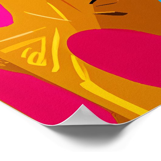 Expressionist Geometry Dog - Abstrakte Kunst Poster (Ecke)